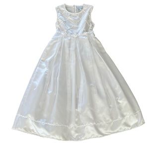 Girl's Sleeveless White Organza Dress Chantilly Place